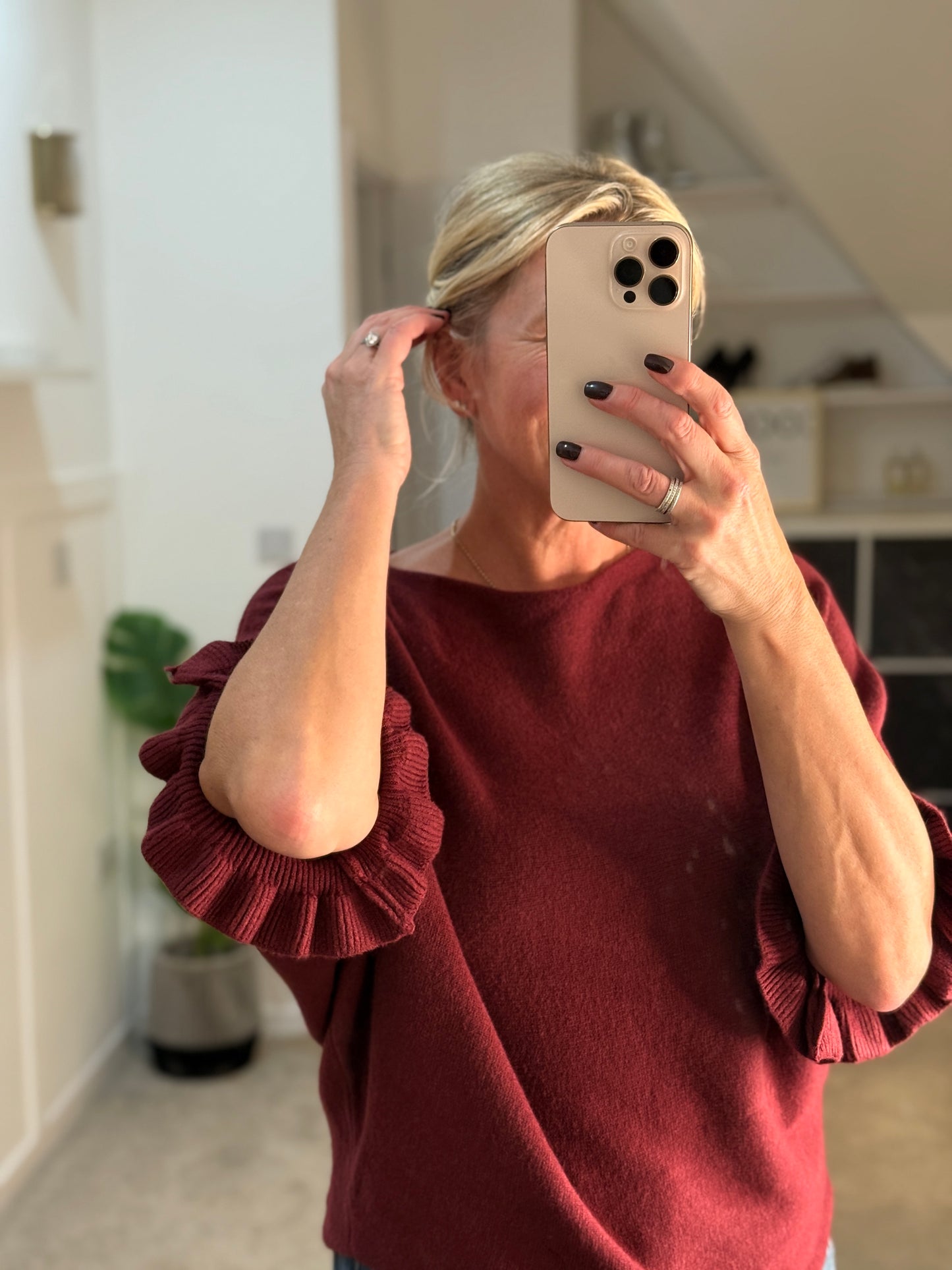 Frill Sleeve Batwing Jumper | Lots of colours