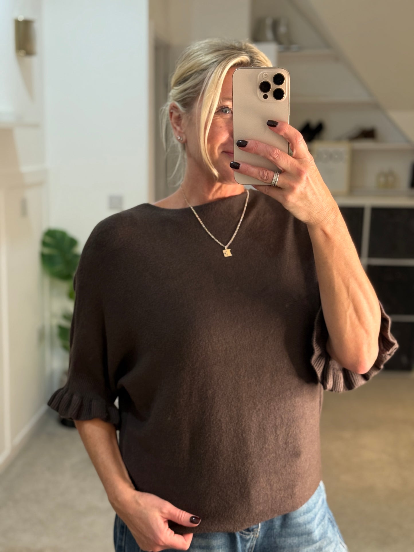 Frill Sleeve Batwing Jumper | Lots of colours