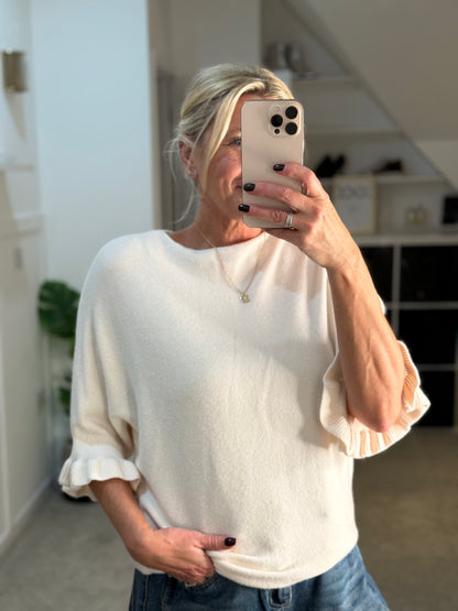 Frill Sleeve Batwing Jumper | Lots of colours