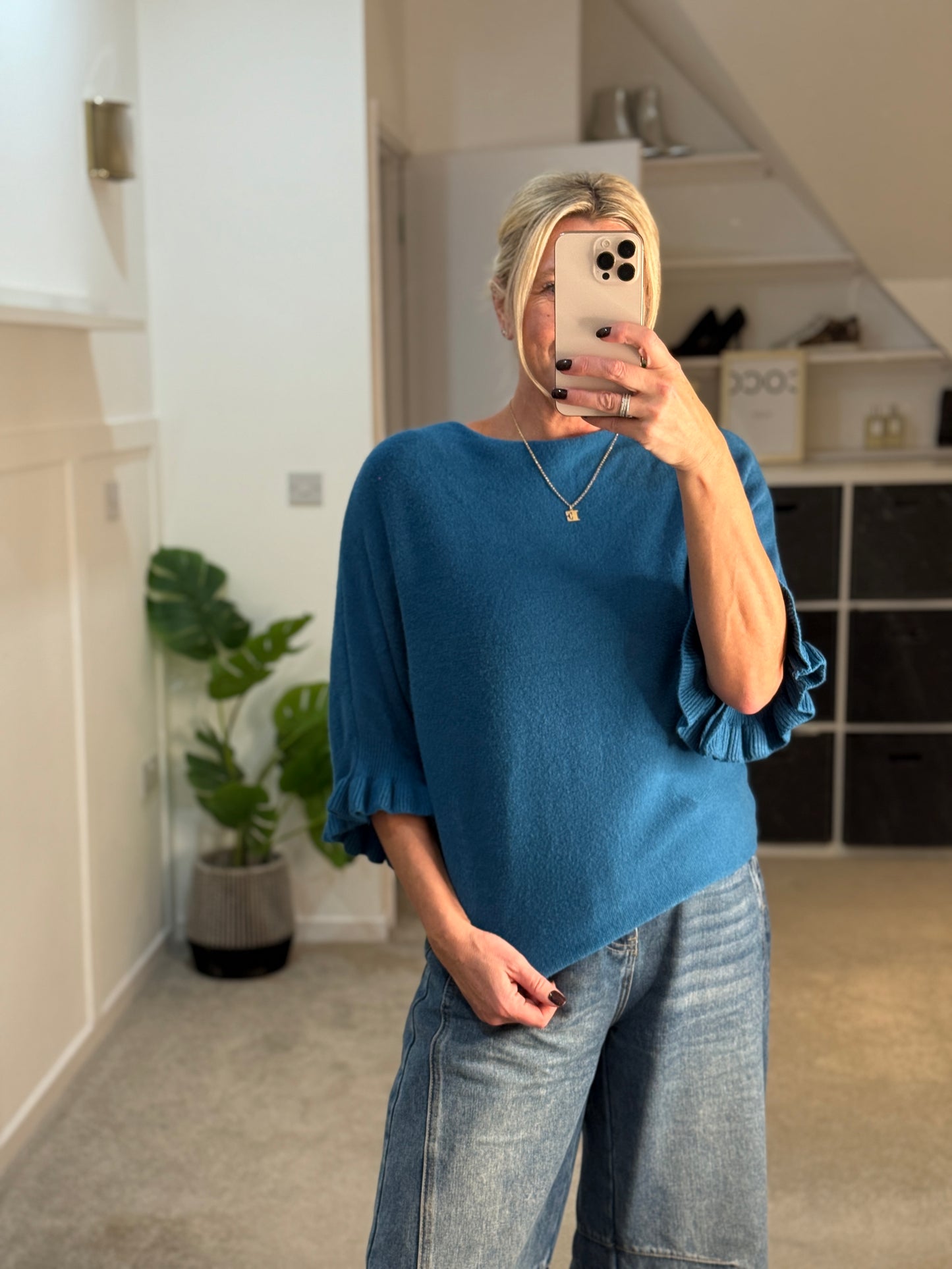 Frill Sleeve Batwing Jumper | Lots of colours