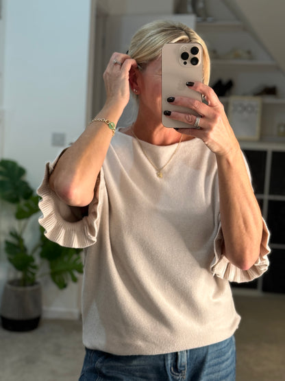 Frill Sleeve Batwing Jumper | Lots of colours