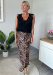 Zebra Print Satin Slip Skirt