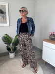 Clara Leopard Cotton Trousers