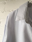 White/Blue Pinstripe Boyfriend Shirt