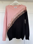 Sequin Diagonal Stripe Jumper