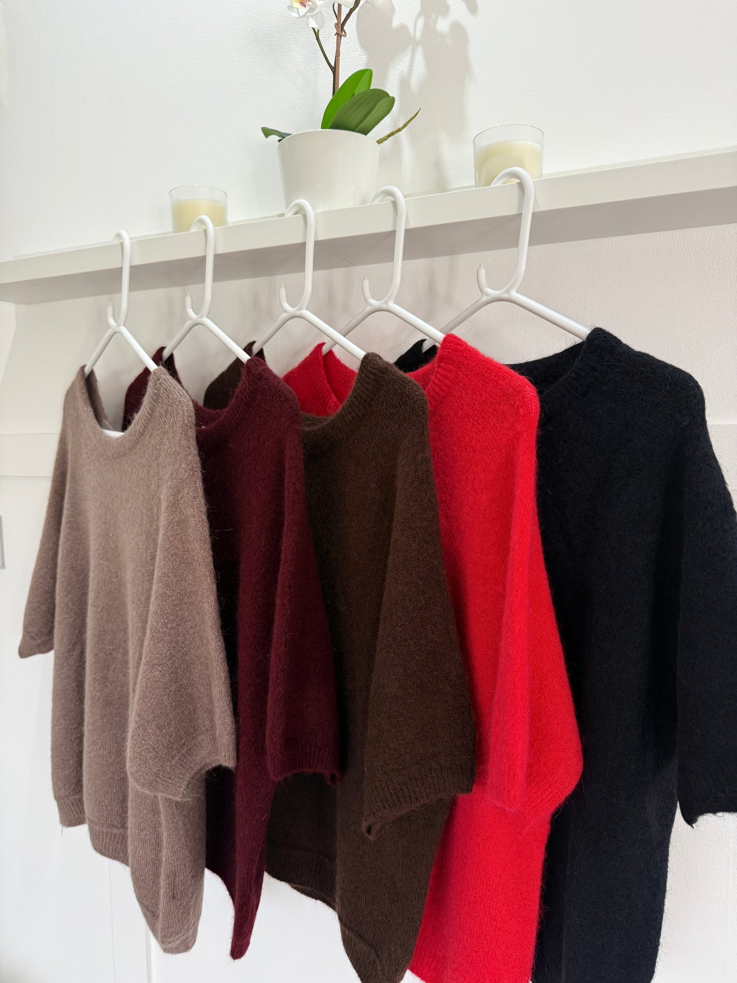 Mocha Fluffy S/S Jumper