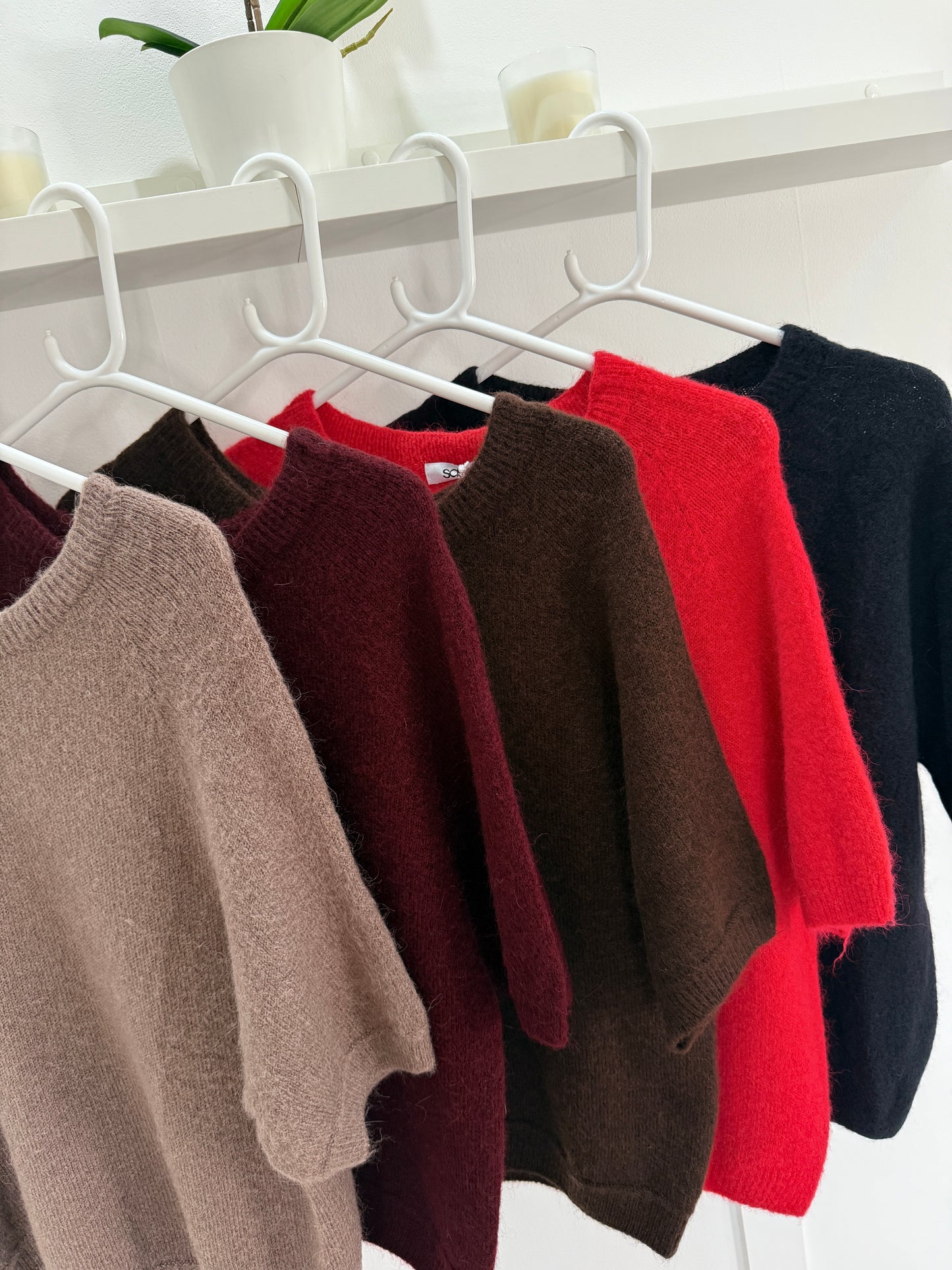 Mocha Fluffy S/S Jumper