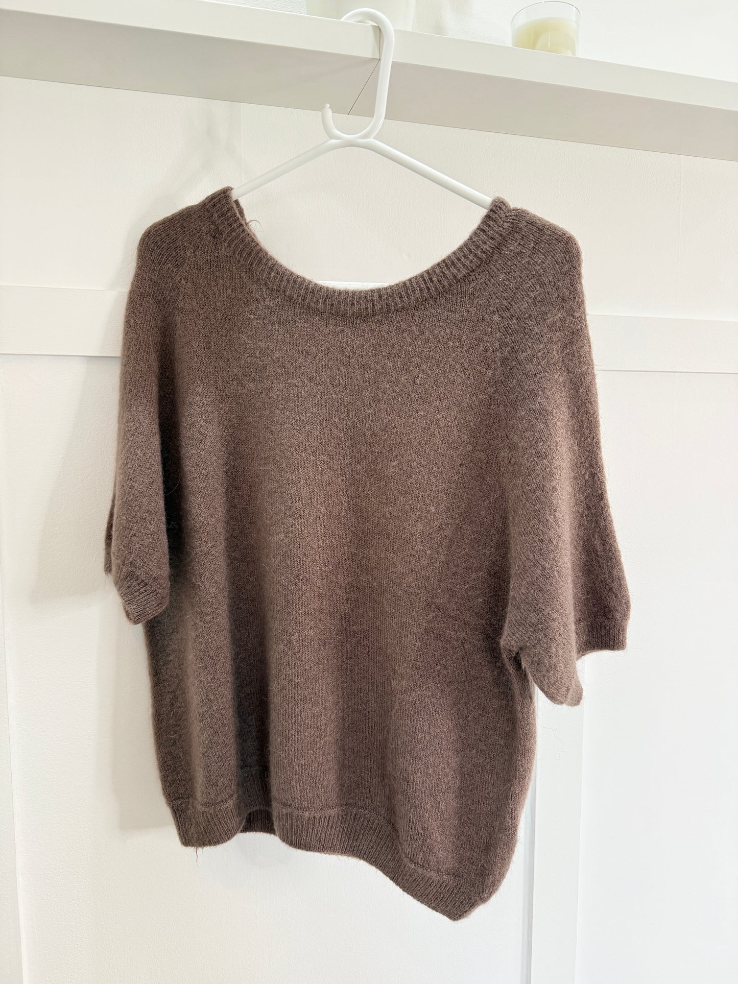 Mocha Fluffy S/S Jumper