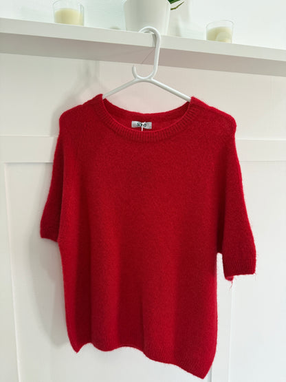 Mocha Fluffy S/S Jumper