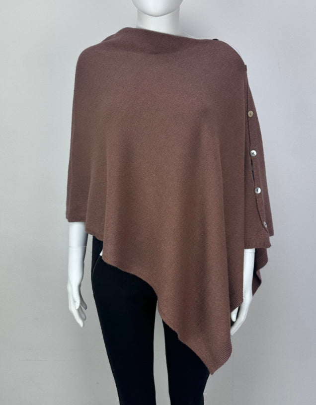 Poncho with Side Buttons