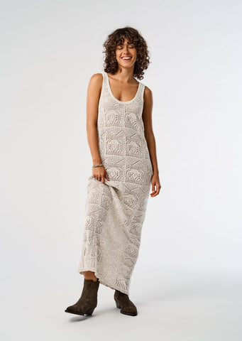 Cream Crochet Beach Dress