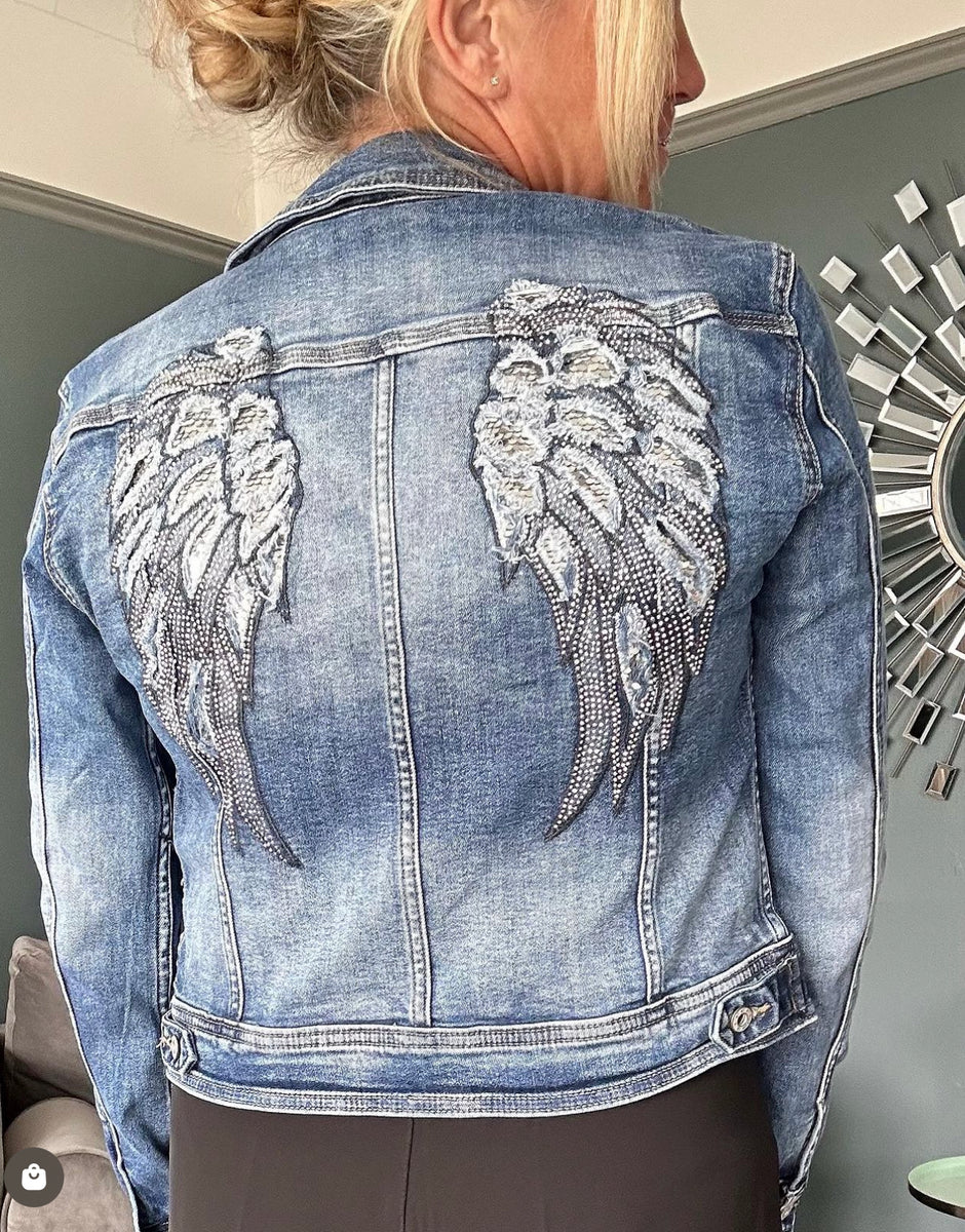 Melly & Co Angel Wing Denim Jacket – Boutiquemma