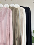 Crochet Blouse | Blush Pink, Cream, Black, Khaki