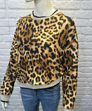 Tan Leopard Print Sweatshirt/Top