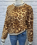 Tan Leopard Print Sweatshirt/Top