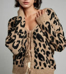 Leopard Tie Cardigan