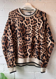 Tan Leopard Print Sweatshirt/Top