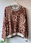 Tan Leopard Print Sweatshirt/Top