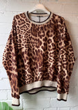 Tan Leopard Print Sweatshirt/Top