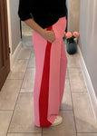 NEW Coral/Pink Stripe Wide Leg Trousers