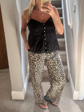 Clara Leopard Cotton Trousers