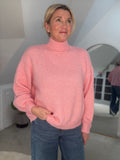 Pastel Pink High Neck Cosy Jumper