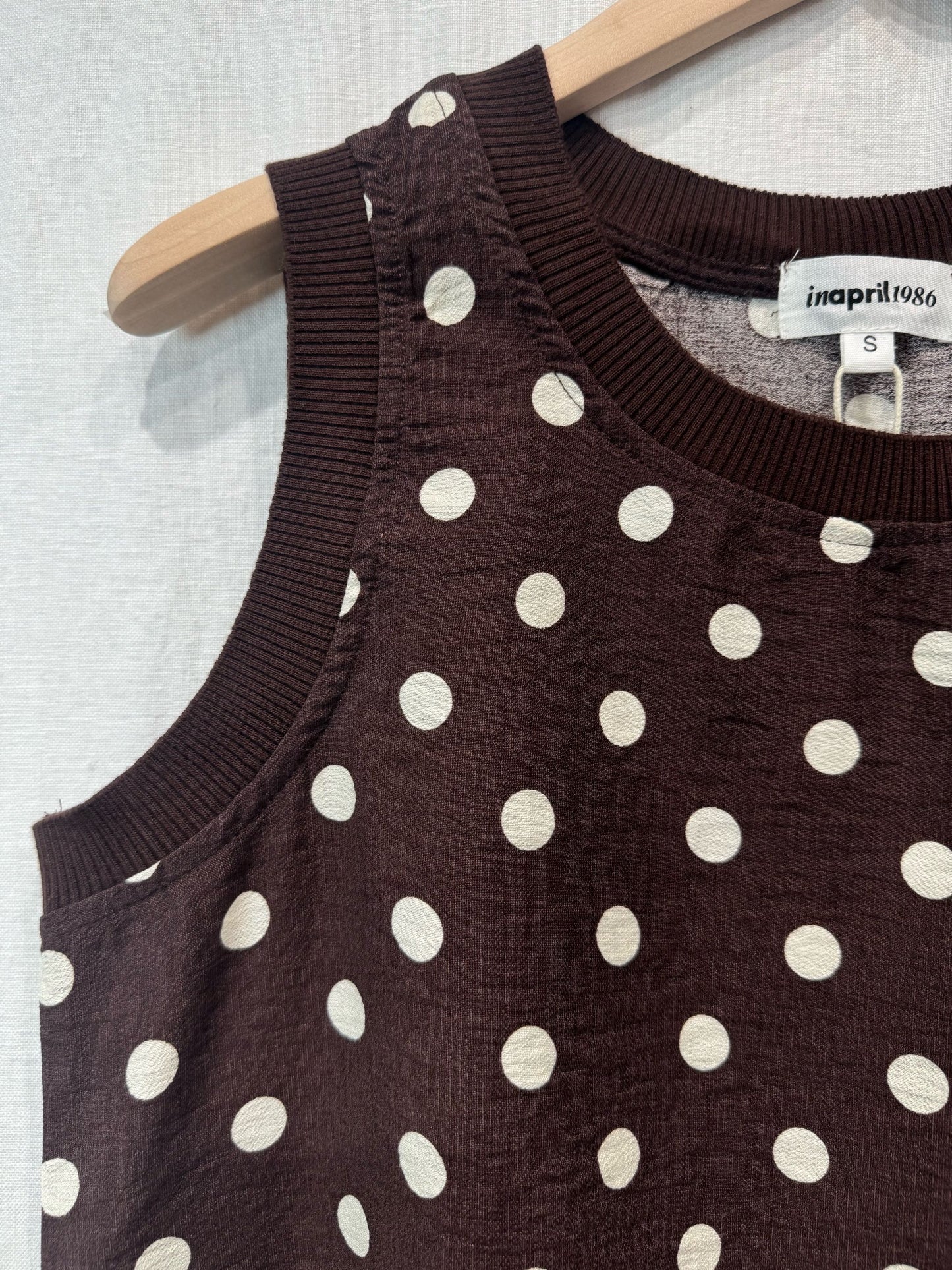 Brown/White Polka Dot Top (Co-ord Avail)