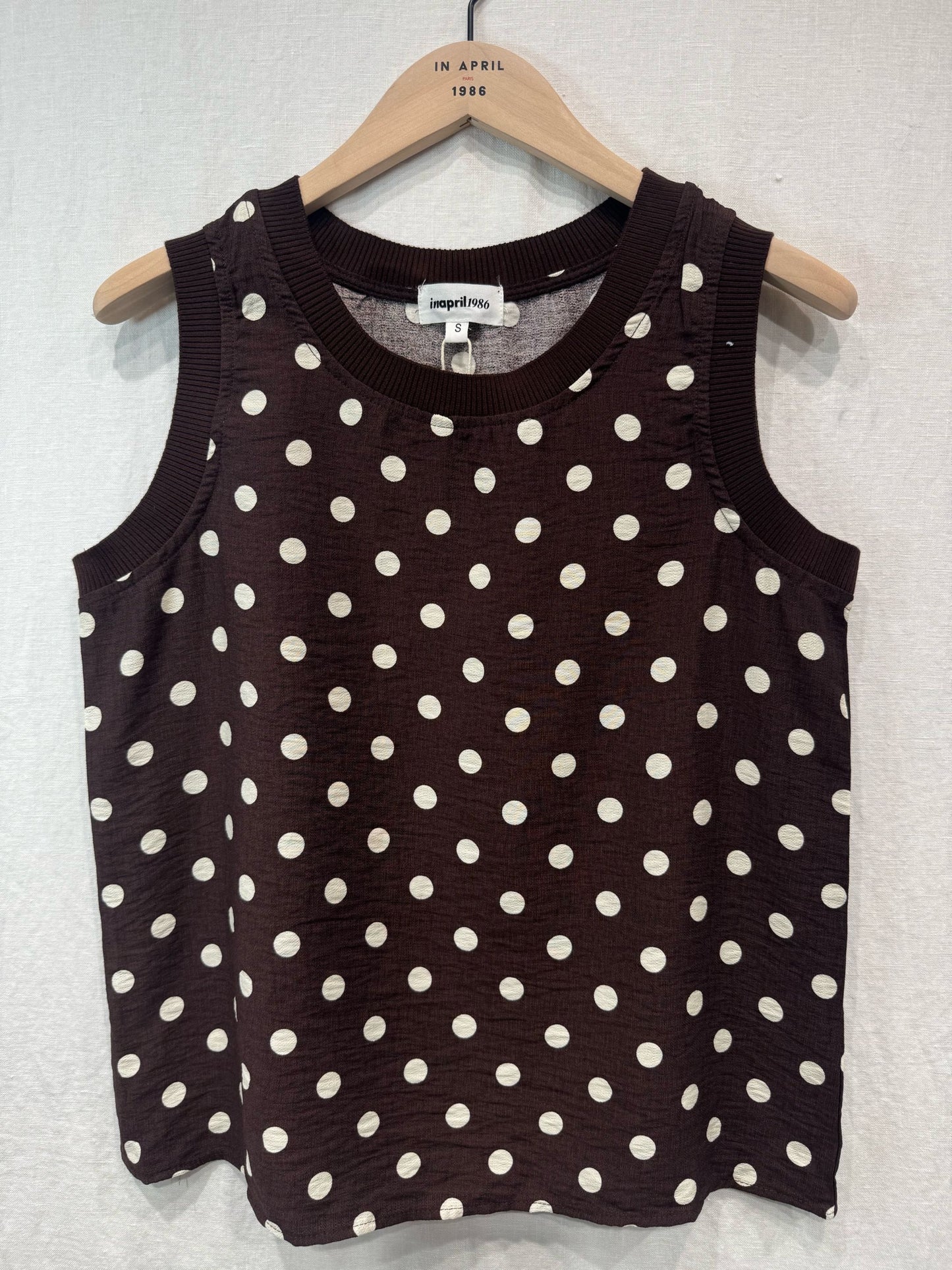 Brown/White Polka Dot Top (Co-ord Avail)