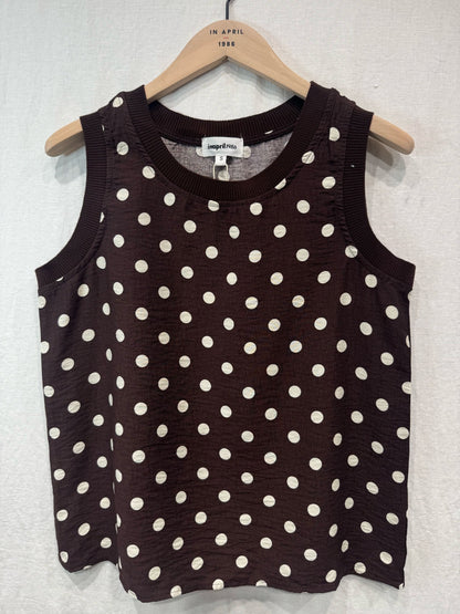 Brown/White Polka Dot Top (Co-ord Avail)