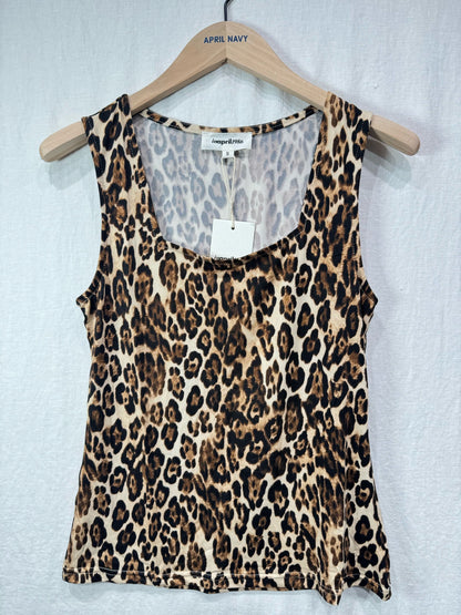 Leopard Scoop Neck Top