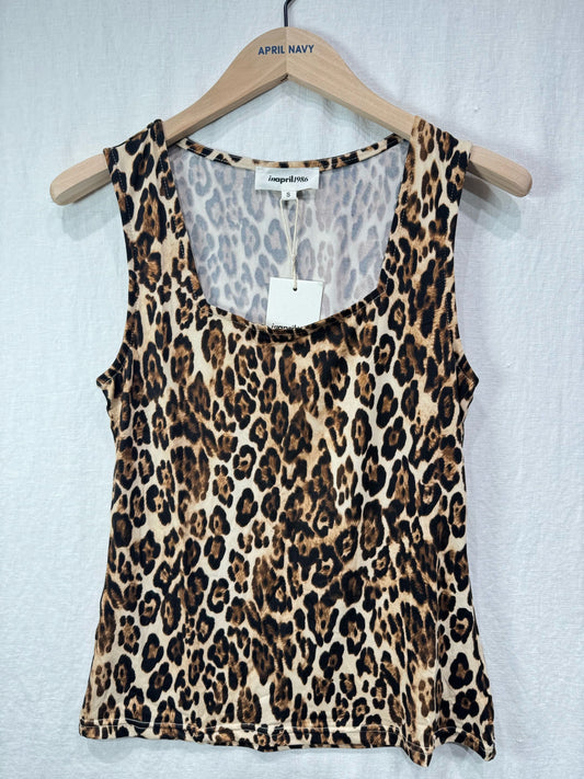 Leopard Scoop Neck Top