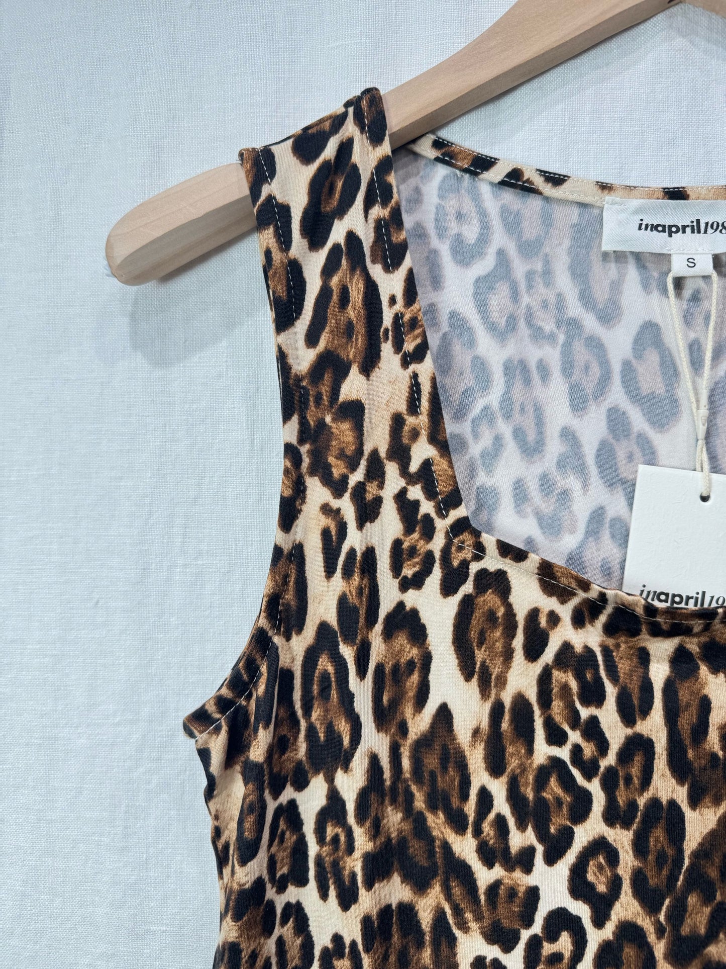 Leopard Scoop Neck Top