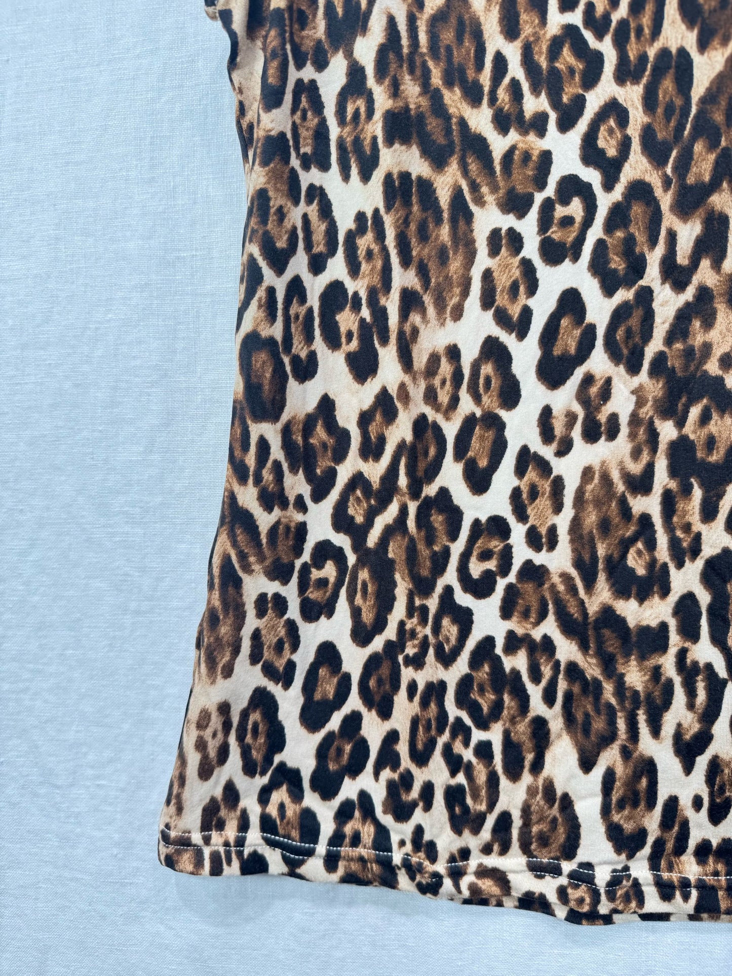 Leopard Scoop Neck Top