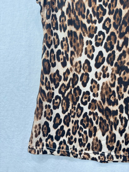 Leopard Scoop Neck Top