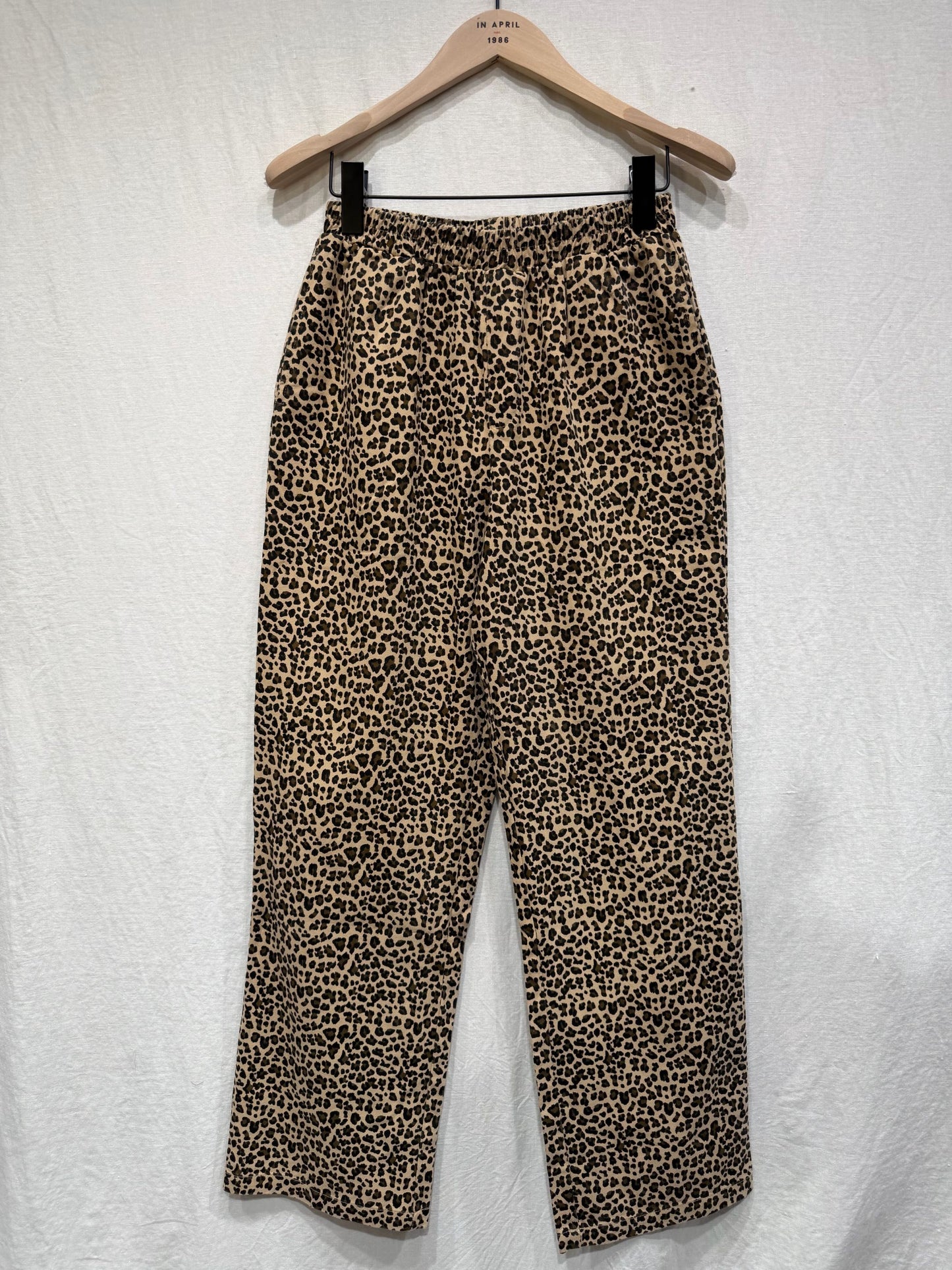 Leopard Print Straight Leg Trousers