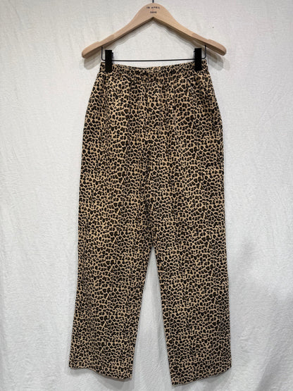 Leopard Print Straight Leg Trousers