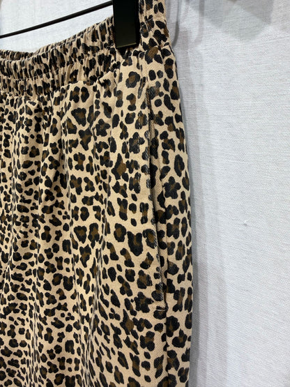 Leopard Print Straight Leg Trousers