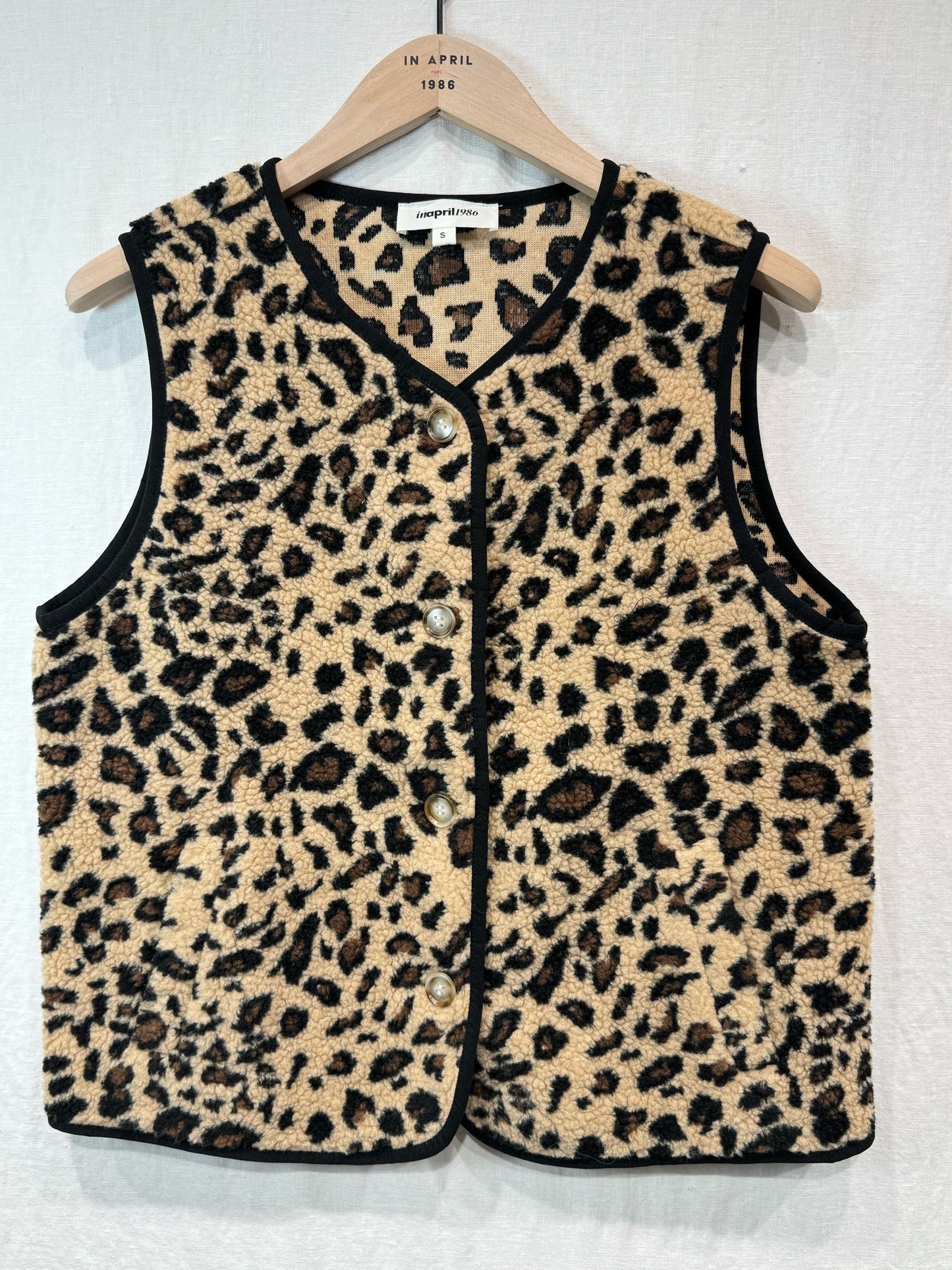 Leopard Teddy Fleece Gilet