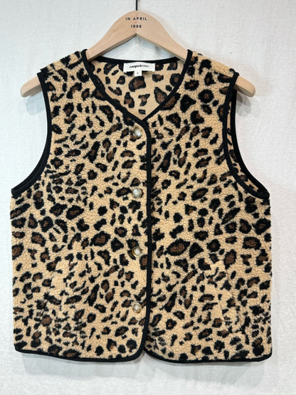 Leopard Teddy Fleece Gilet