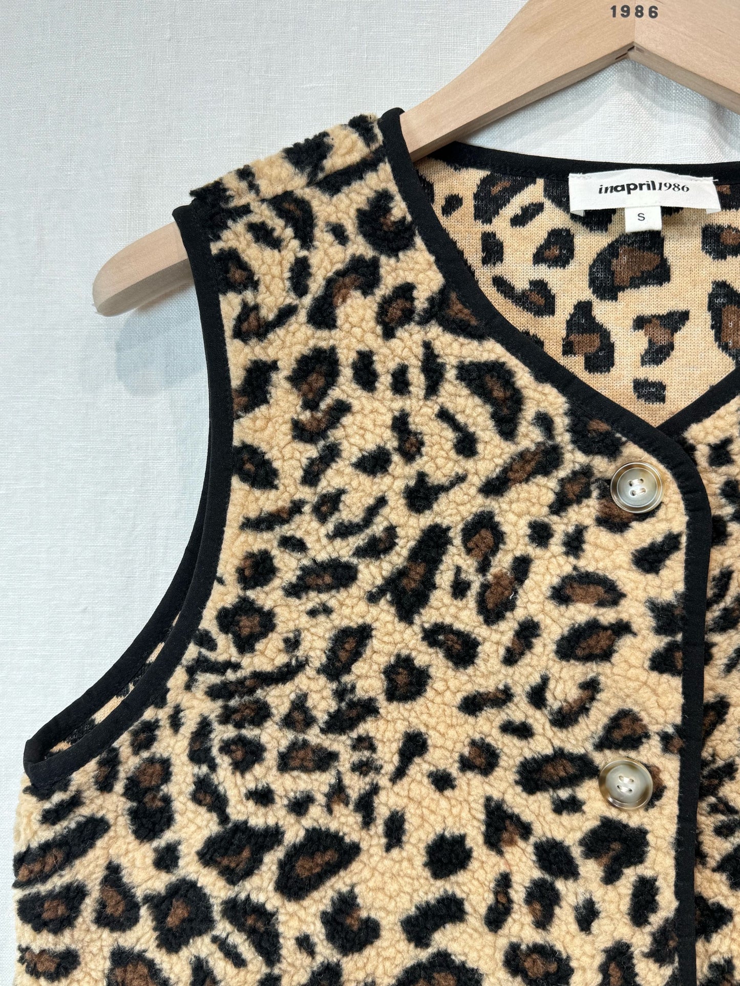 Leopard Teddy Fleece Gilet