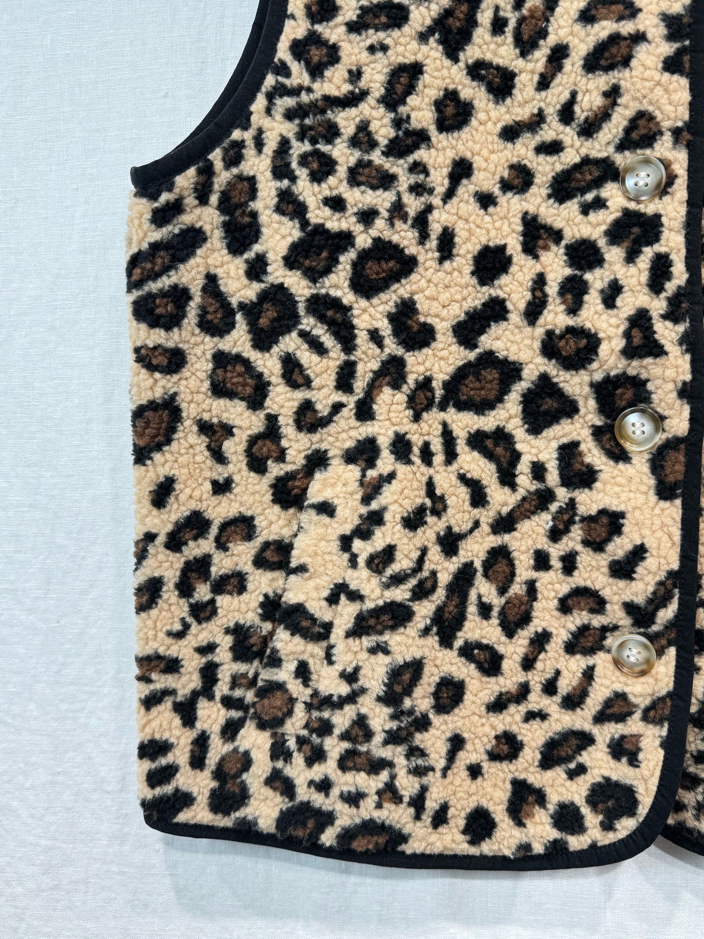 Leopard Teddy Fleece Gilet