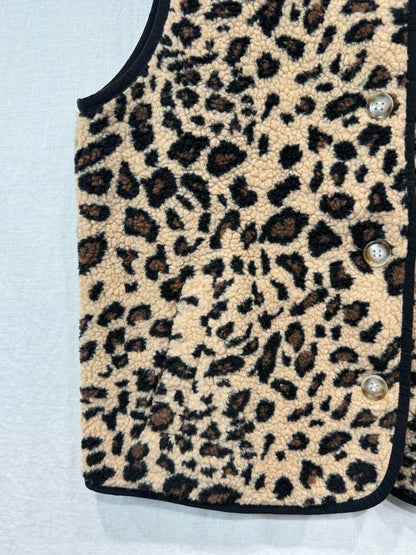 Leopard Teddy Fleece Gilet