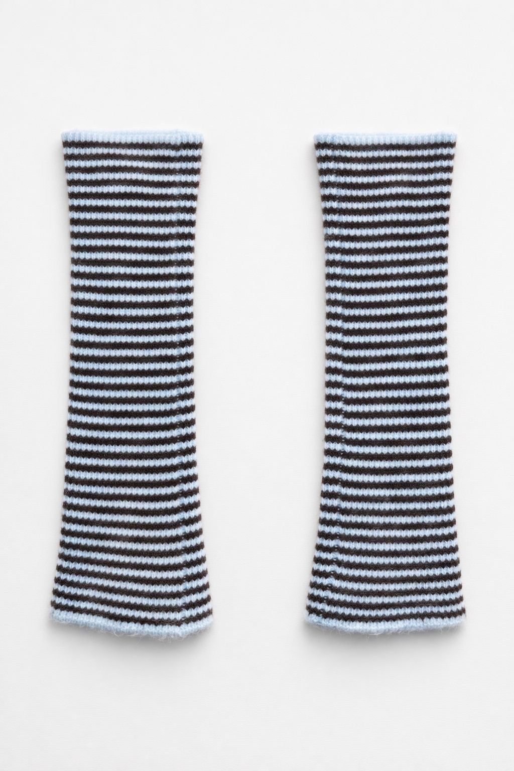 Pink/Red Striped Fingerless Gloves