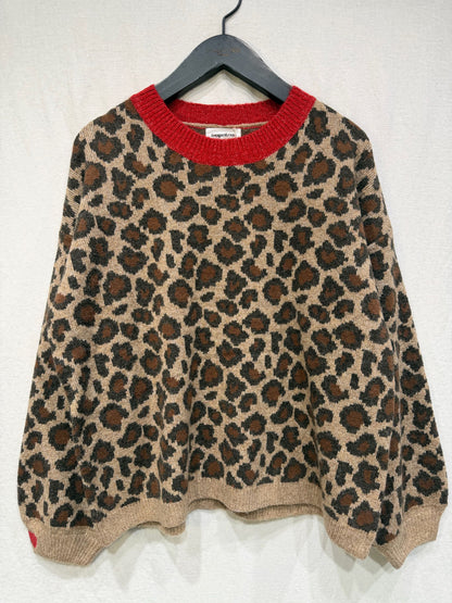 Leopard ❤️ Heart Detail Jumper