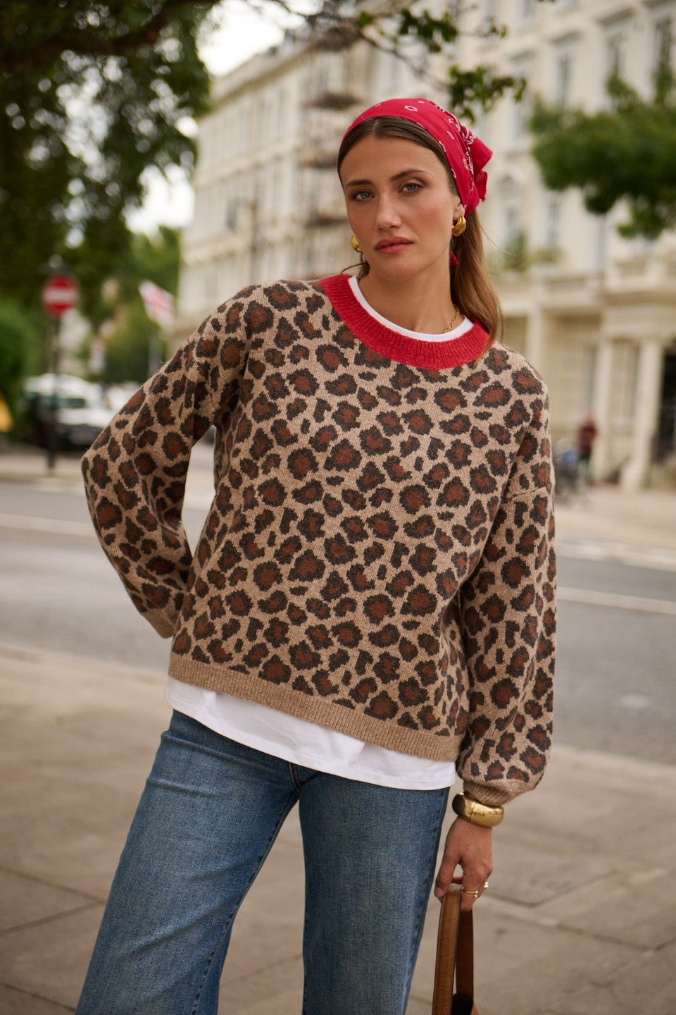 Leopard ❤️ Heart Detail Jumper