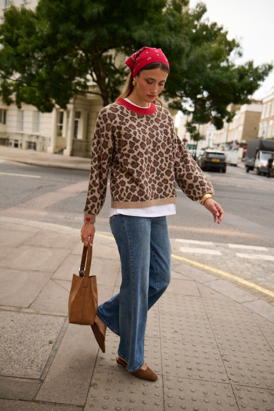 Leopard ❤️ Heart Detail Jumper