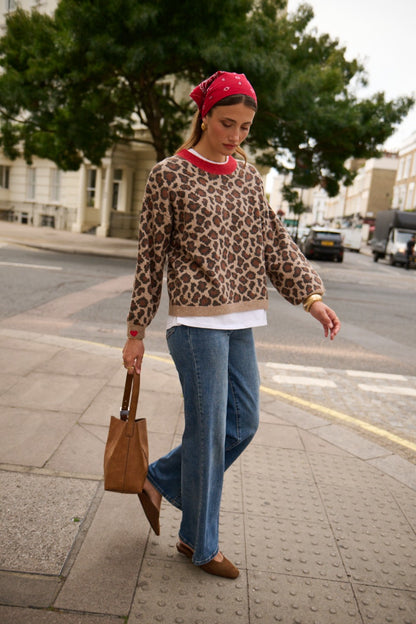 Leopard ❤️ Heart Detail Jumper