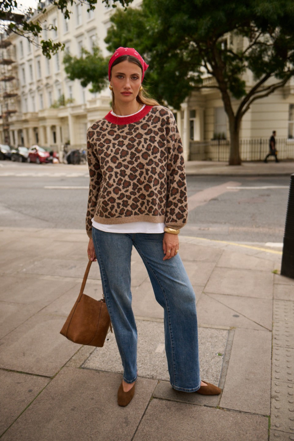Leopard ❤️ Heart Detail Jumper