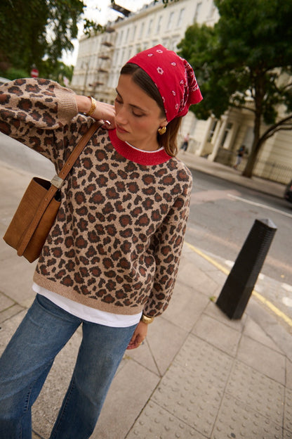 Leopard ❤️ Heart Detail Jumper