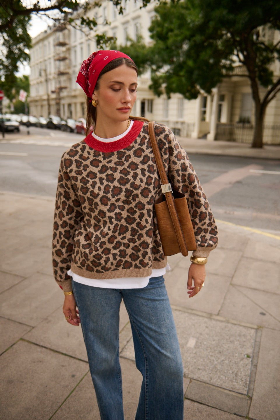 Leopard ❤️ Heart Detail Jumper